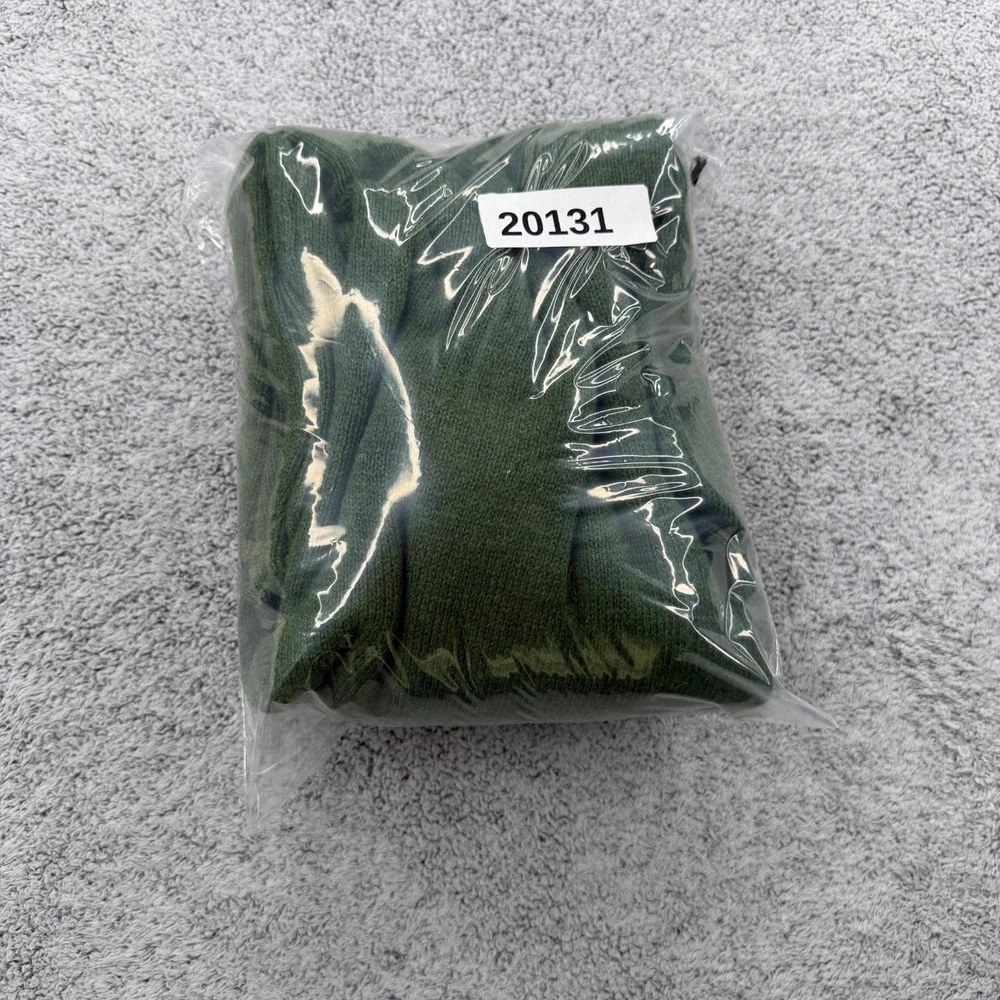 Orvis Roll Neck Sweater Mens XL Green Lambswool Sleeve Knit Preppy Pullover VTG